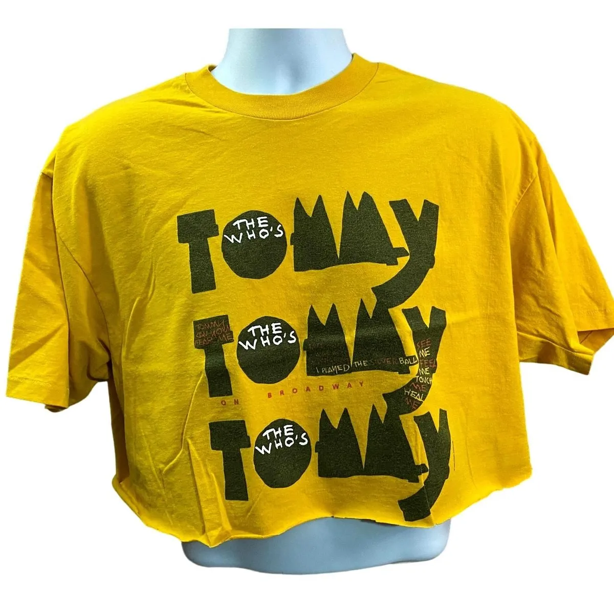 Vintage 90s Tommy The Who's On Broadway Tee Shirt Size XL