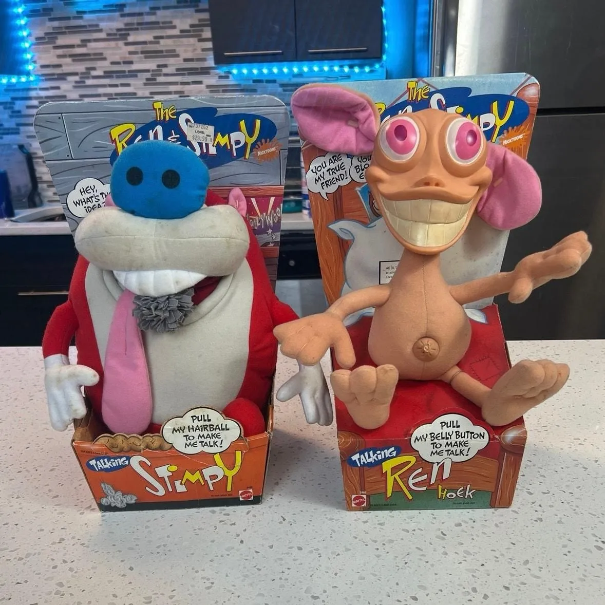 【激レア】 REN and STiMPY セット WORKS! REN and STIMPY 12” Talking Plush YEAR Set of 2