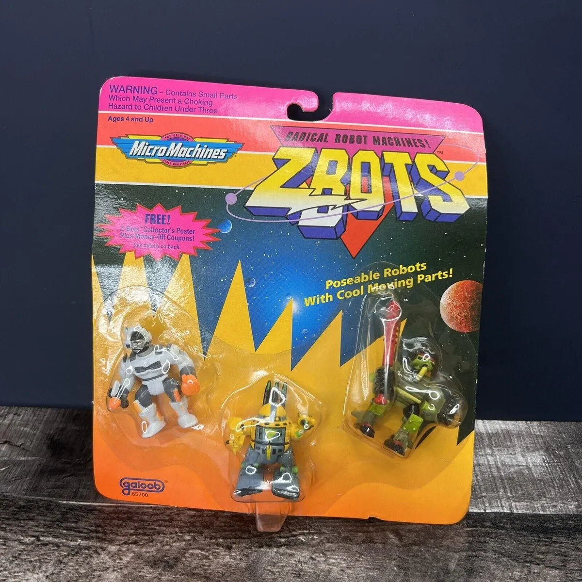 VTG 1993 Z-Bots Micro Machines Miniature Action Figures Robots 3