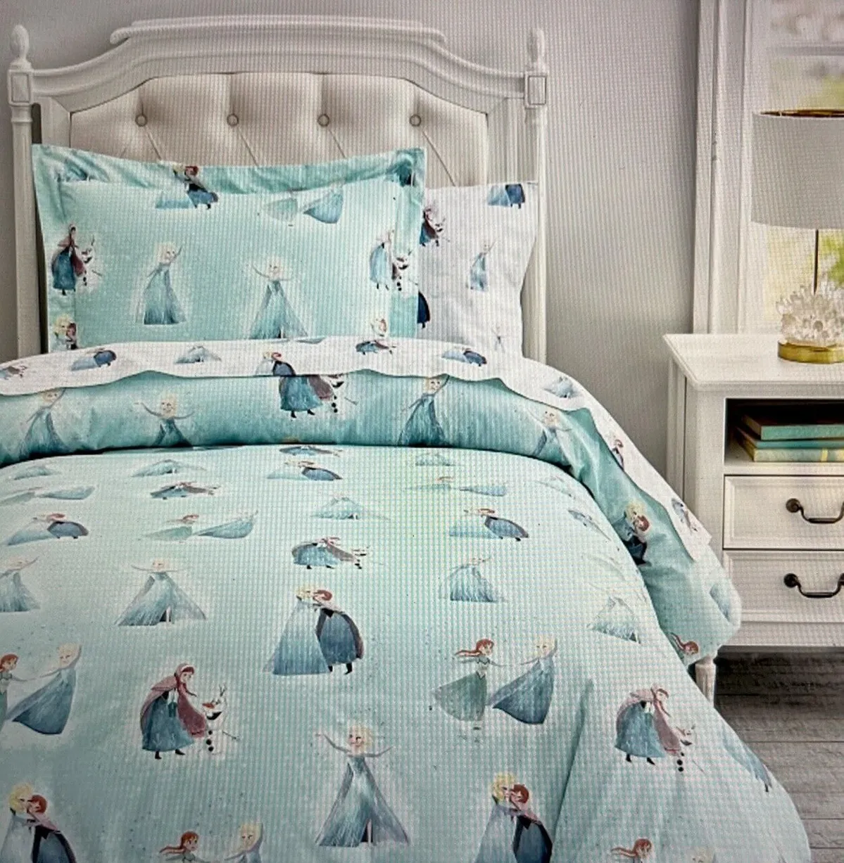 Pottery Barn Kids DISNEY FROZEN Organic Cotton Twin Duvet Cover EUC Soft Whatnot Buy Sell Go Live