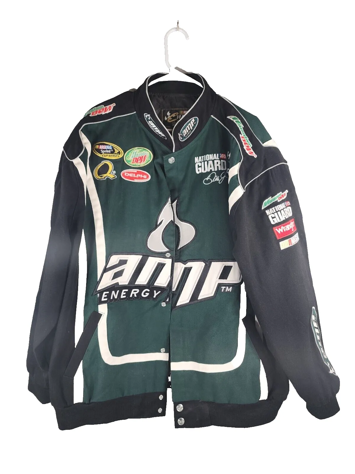 NASCAR レーシングジャケット Chase Authentics AMP Energy NASCAR Dale Jr Racing Jacket XL Green