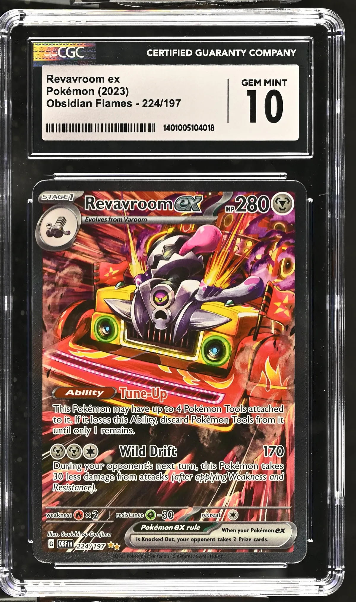 Pokémon Revavroom ex #224/197 English CGC 10 - 2 - 2023