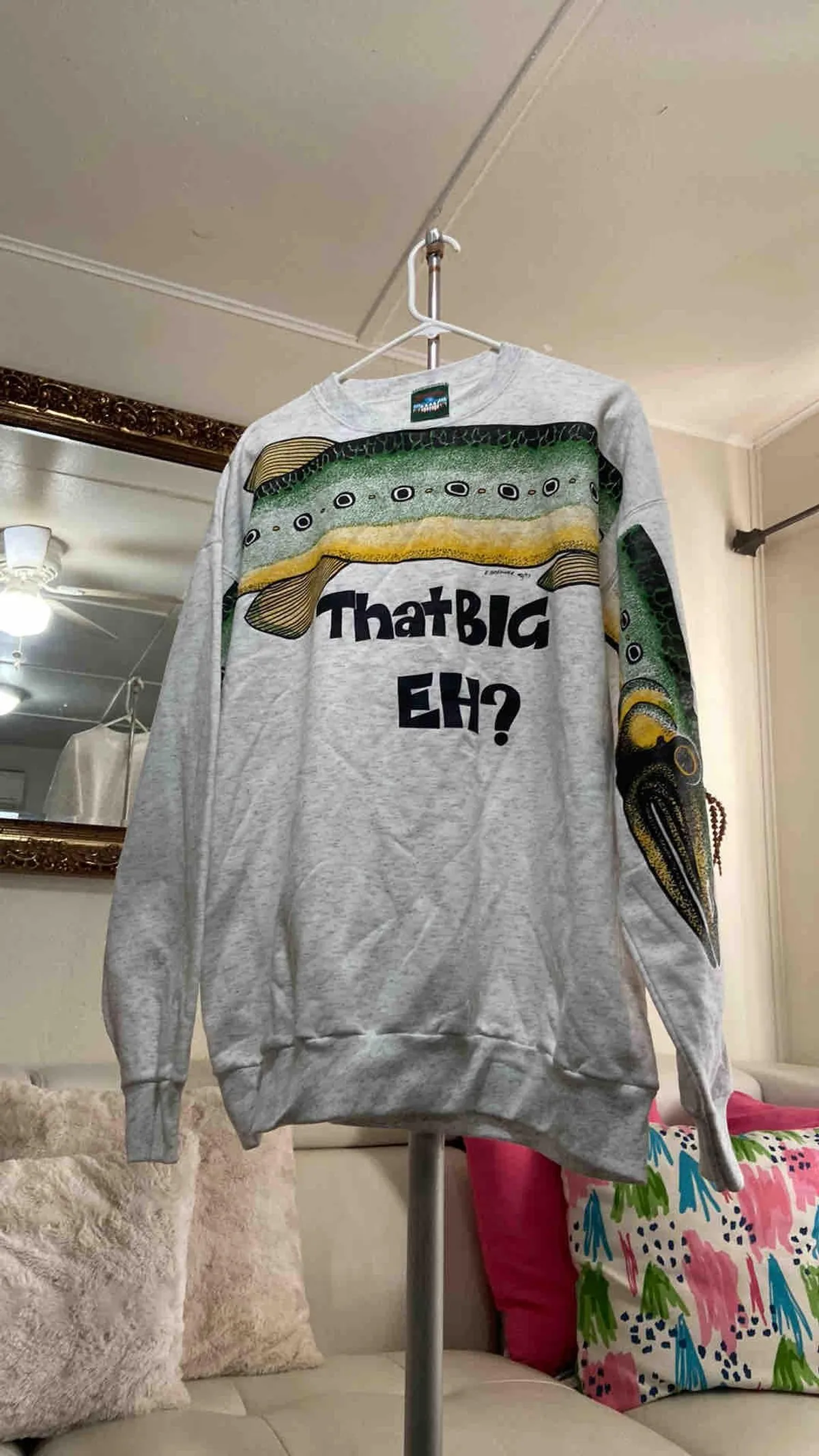 That Big Eh ? Fish Sweatshirt from Thunderbird Trading 90s 