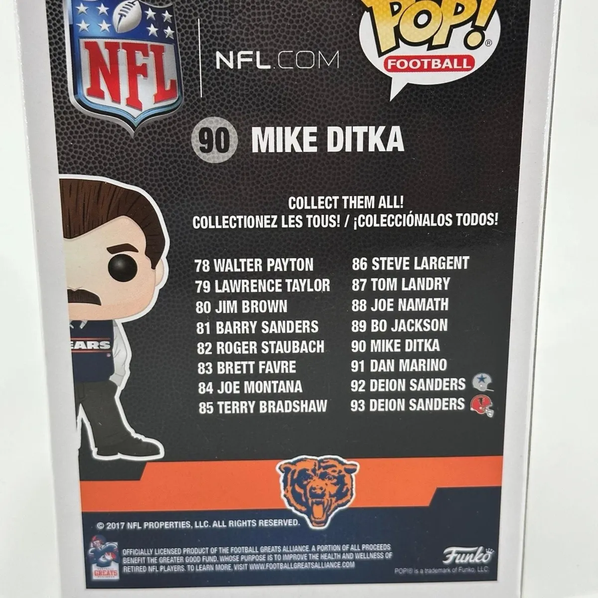 New Funko Pops Set of 2 Football Mike Ditka 90 and Walter selling Payton 78