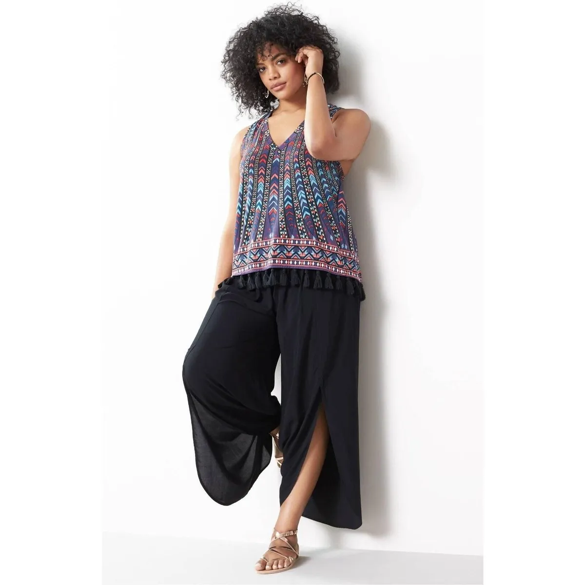 ◆ととぱんちゃ◆ Tart Front Slit Flowly Pants - Black · Whatnot: Shop, Sell