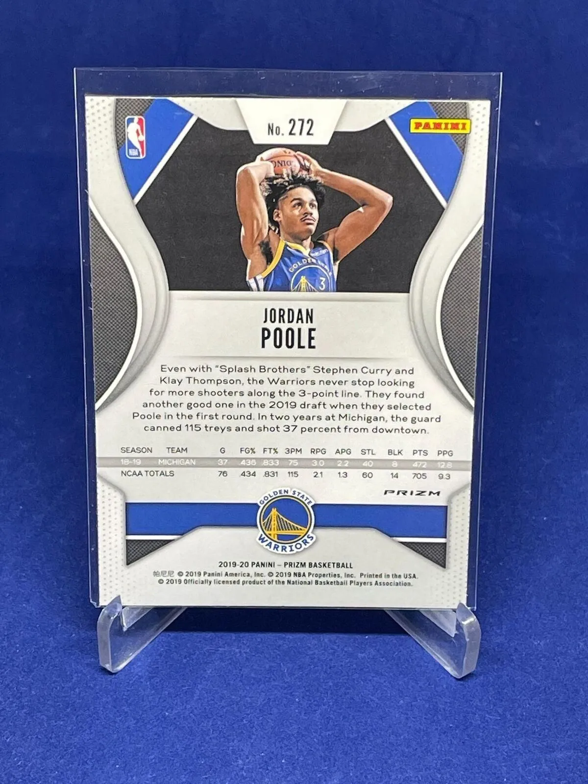 Jordan Poole Jordan Point Percentage 2019 Panini Prizm Jordan
