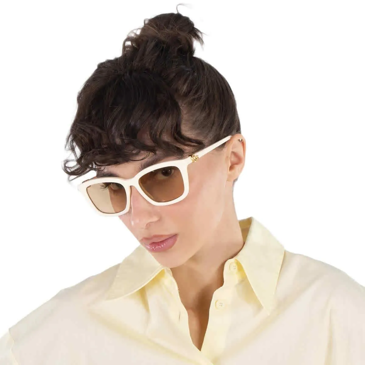 NEW Gucci Sunglasses GG1596SK 002 Ivory/Nude Flash Women Authentic