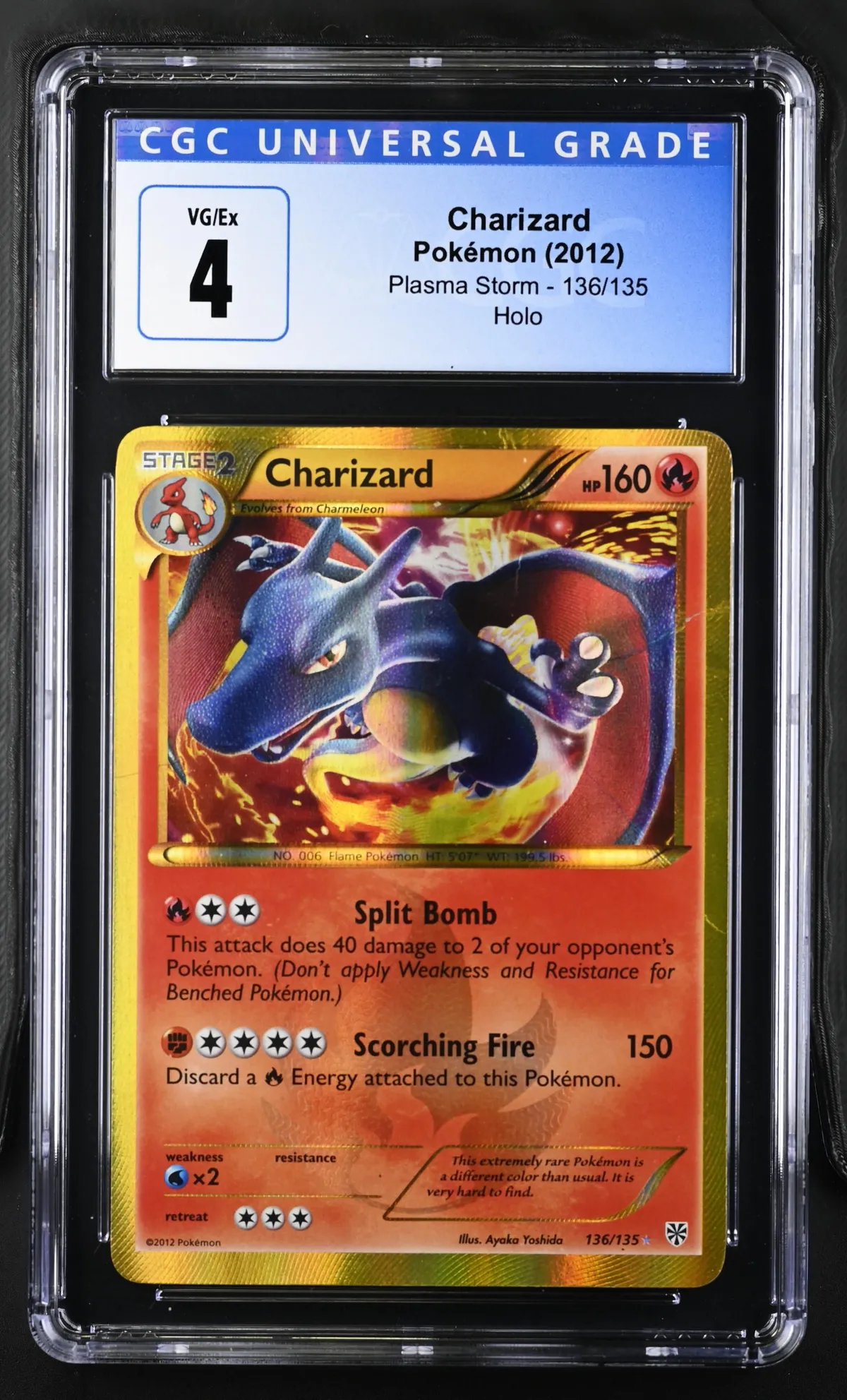 2012 Pokémon Plasma Storm Charizard #136/135 English CGC 4