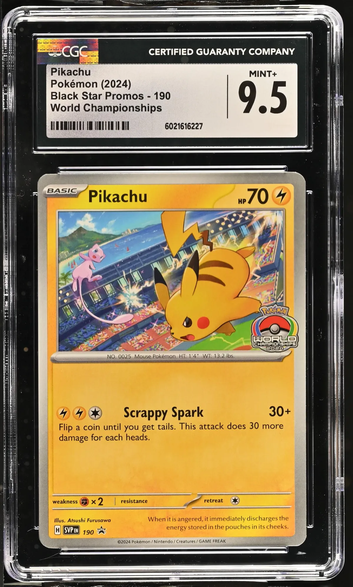 2024 Pokémon Black Star Promos Pikachu #190 English CGC 9.5
