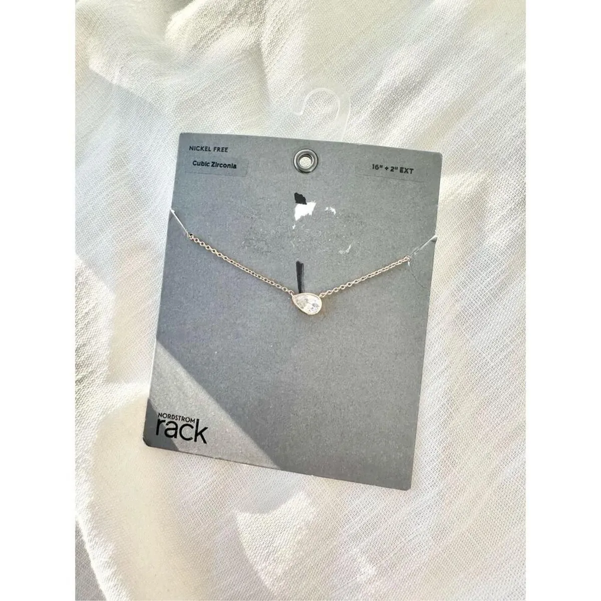 Bejeweled Cubic Zirconia Pear Drop Necklace - J GOODIN