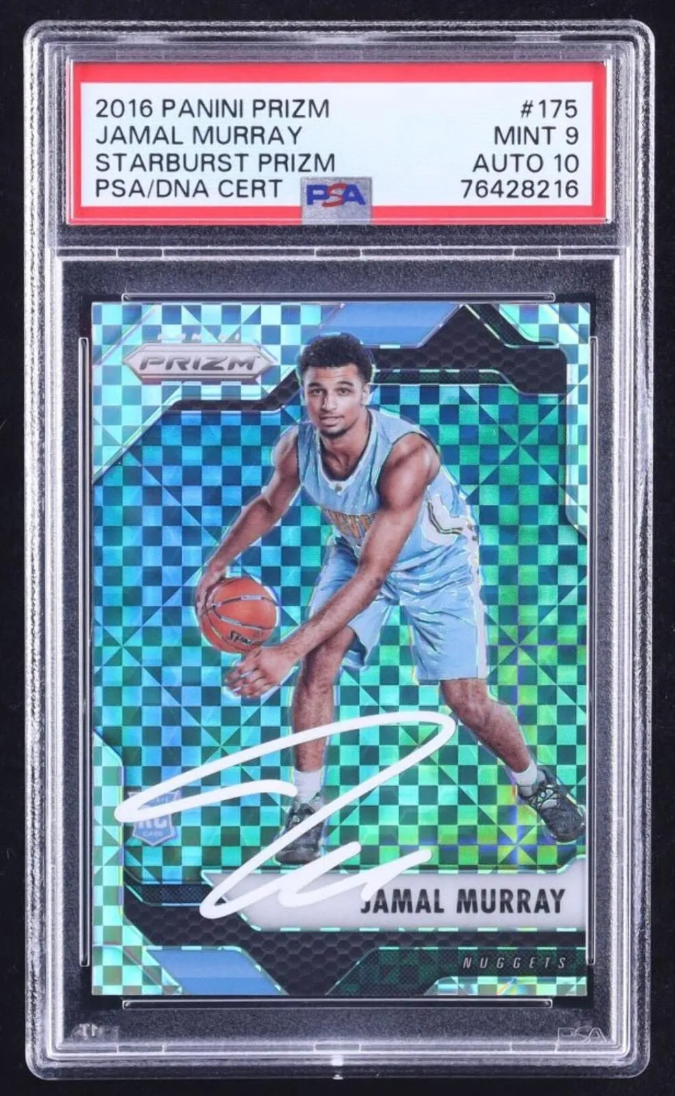 Jamal Murray Signed 2016-17 Panini Prizm RC (PSA 9/10) - pre-owned