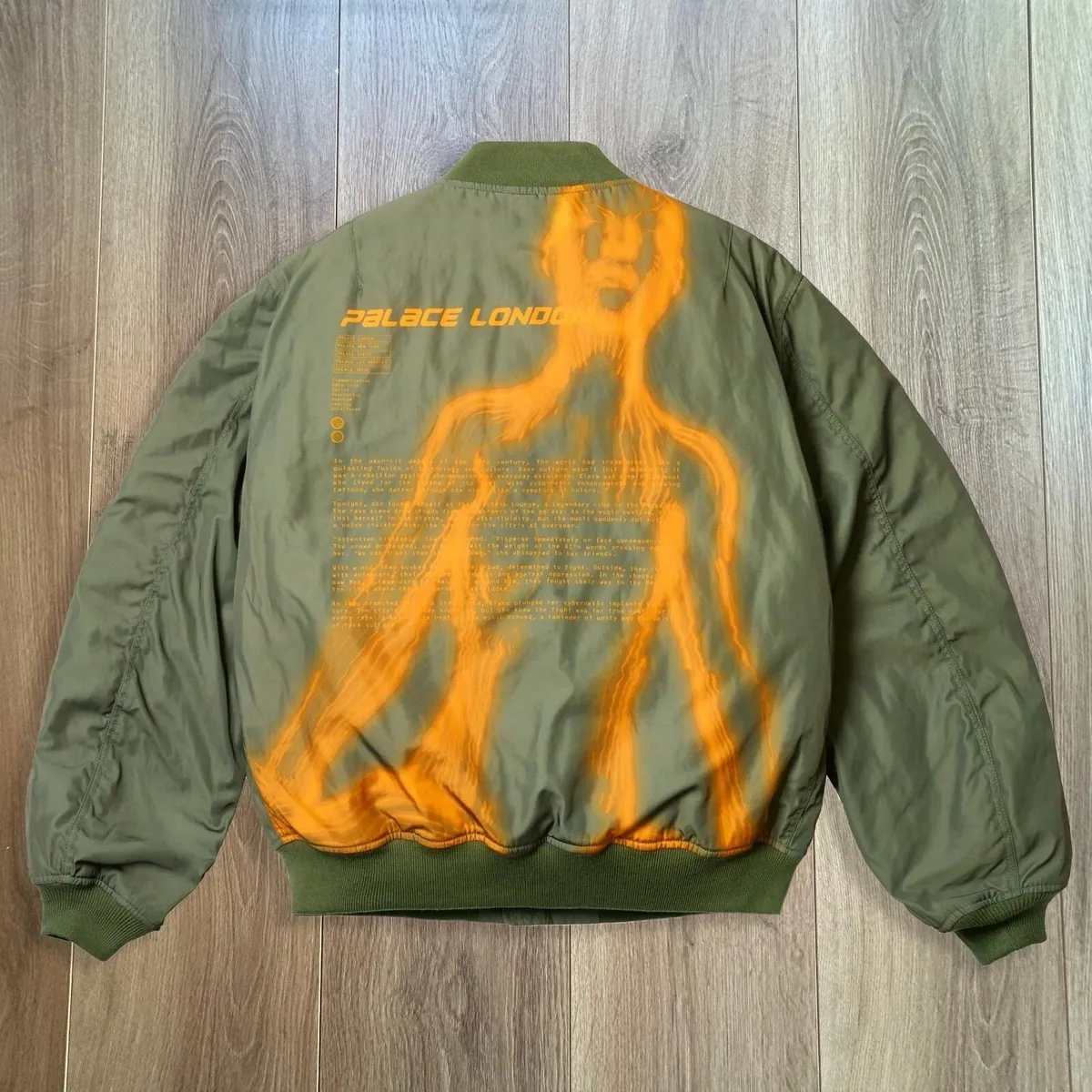 Palace Chakra Rave The Deep Green Large Bomber Jacket