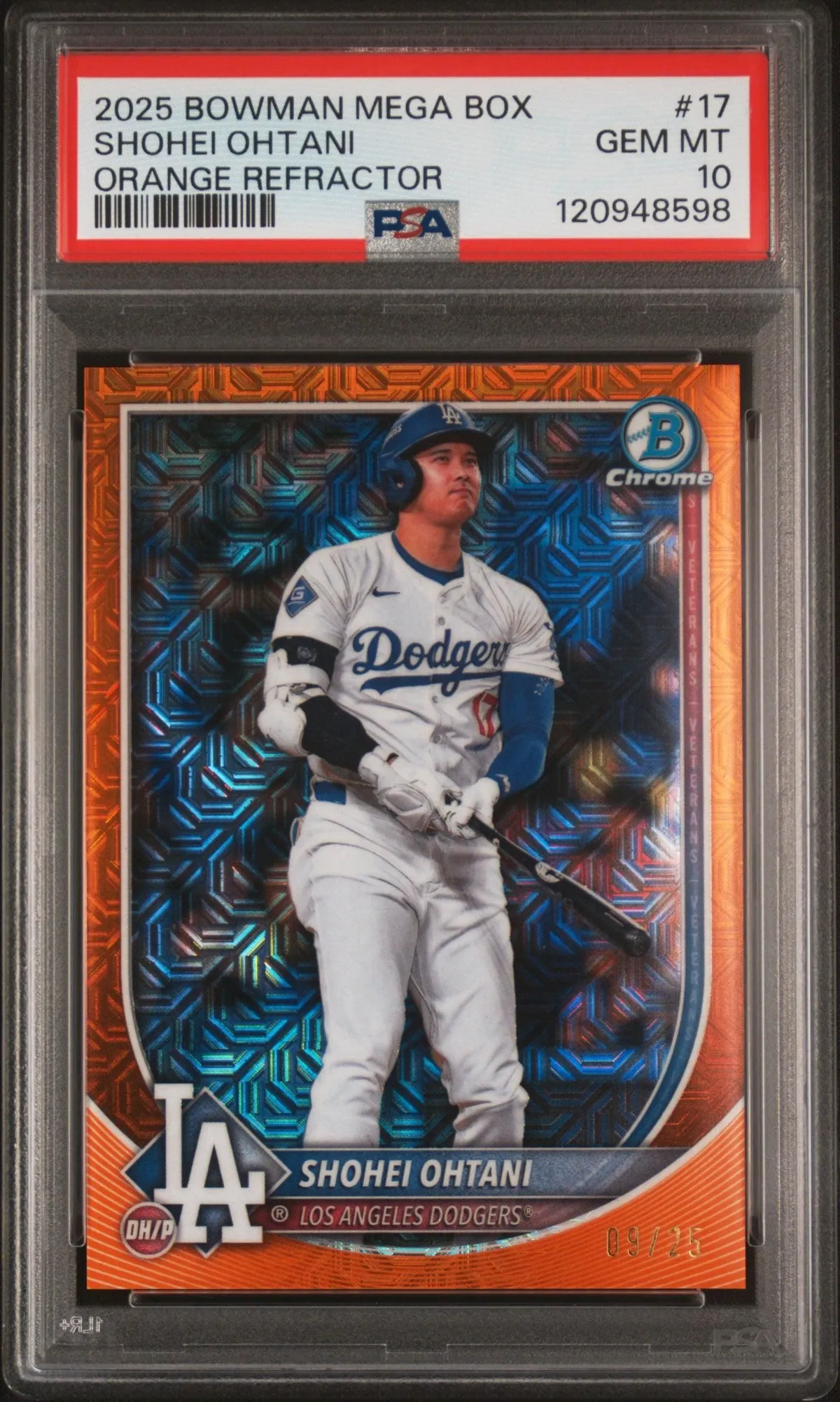 SHOHEI OHTANI | 2025 BOWMAN MEGA BOX CHROME 17 | ORANGE