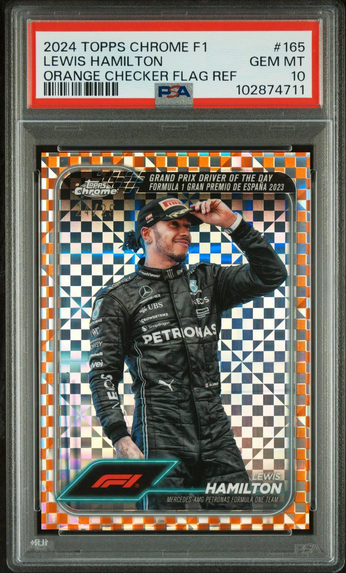 その他 Lewis Hamilton 2024 Topps now #39 PSA10 Lewis Hamilton - Driver of the day with incredible P10 to P2