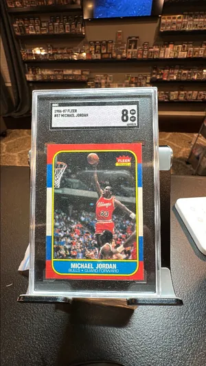 Michael Jordan Chicago Bulls 1986-87 Fleer Rookie #57 Card BGS 8, Multi