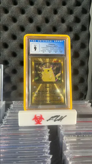 gold plated pokemon cards pikachu Nintendo Pokémon 23k Gold-Plated Trading Card #25 Pikachu| Rogue Toys Commemorate your favorite Pokemon with this Pikachu 2018 Pokemon Celebrations Metal Card #58 Card Pokemon Toys - Burger King