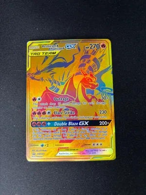 sm247 pokemon card value Reshiram & Charizard GX - PSA 9 - Full Art Gold Promo Rare When your Pokmon V is Knocked Out 2021 Pokemon Sm Black Star