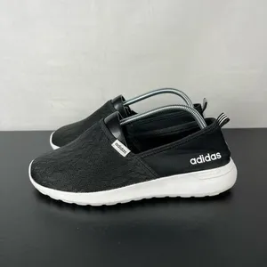 Adidas Cloudfoam Memory Foam Lite Racer Black White Shoes Slip On
