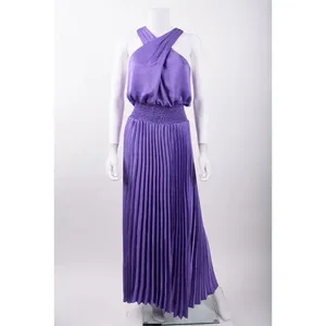 Ramy Brook Womens Arina Halter Neck Pleated Maxi Dress Size 2 Purple  A02233010  Whatnot: Shop, Sell, Connect