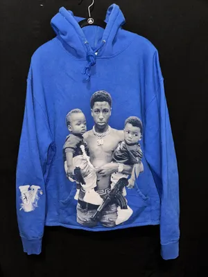 YoungBoy NBA x Vlone Kacey Talk Hoodie希少 YoungBoy NBA x Vlone Kacey Talk Hoodie Blue Men's - FW20 - US