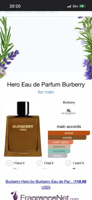 Burberry Hero EDP Sample For Men 1.2 ml. · Whatnot: Buy, Sell & Go Live