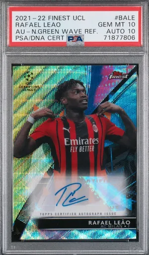 21-22 FINEST UCL RAFAEL LEAO GREEN WAVE /99 PSA 10 AUTO 10