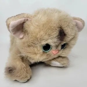 Kitty Kitty Kittens 1992 vtg Plush Purrs Toy Brown Tan Cat Tyco