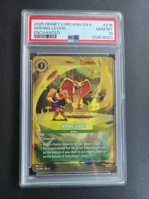 2025 DISNEY LORCANA REIGN OF JAFAR #216 WRONG LEVER! ENCHANTED PSA