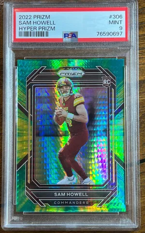 2022 Panini Prizm Hyper Prizm /175 #306 Sam Howell PSA Mint