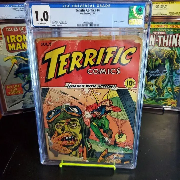 Product image for Terrific Comics #4 (1944) Classic Pre-Code Horror/War