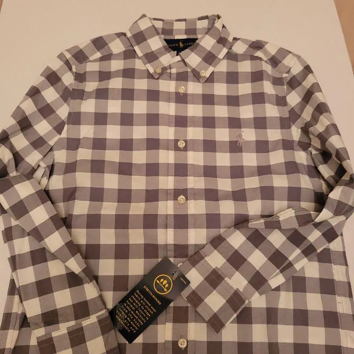 Product image for POLO RALPH LAUREN  Boys SZ 6 Grey / White Dress Shirt