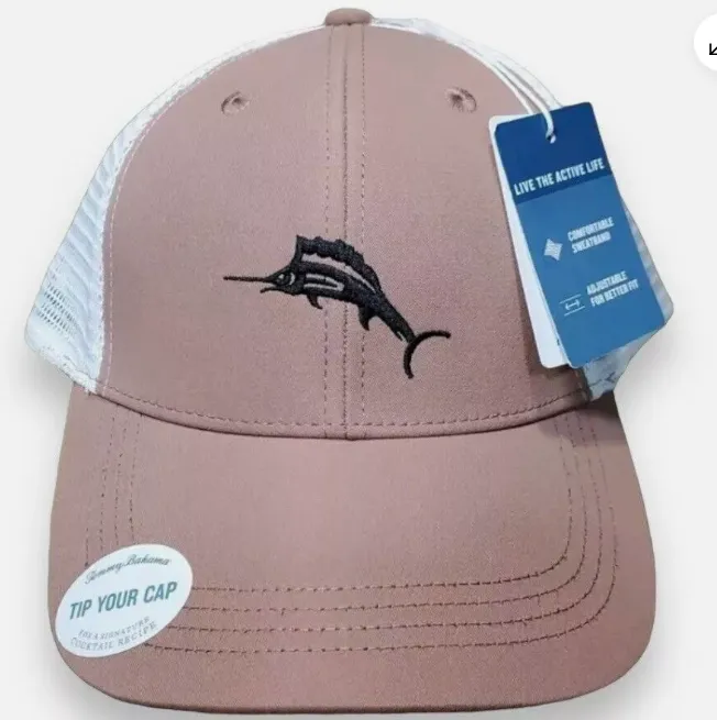 Product image for NEW Tommy Bahama Trucker Hat Mesh Snap Back Adjustable Tan White (61)