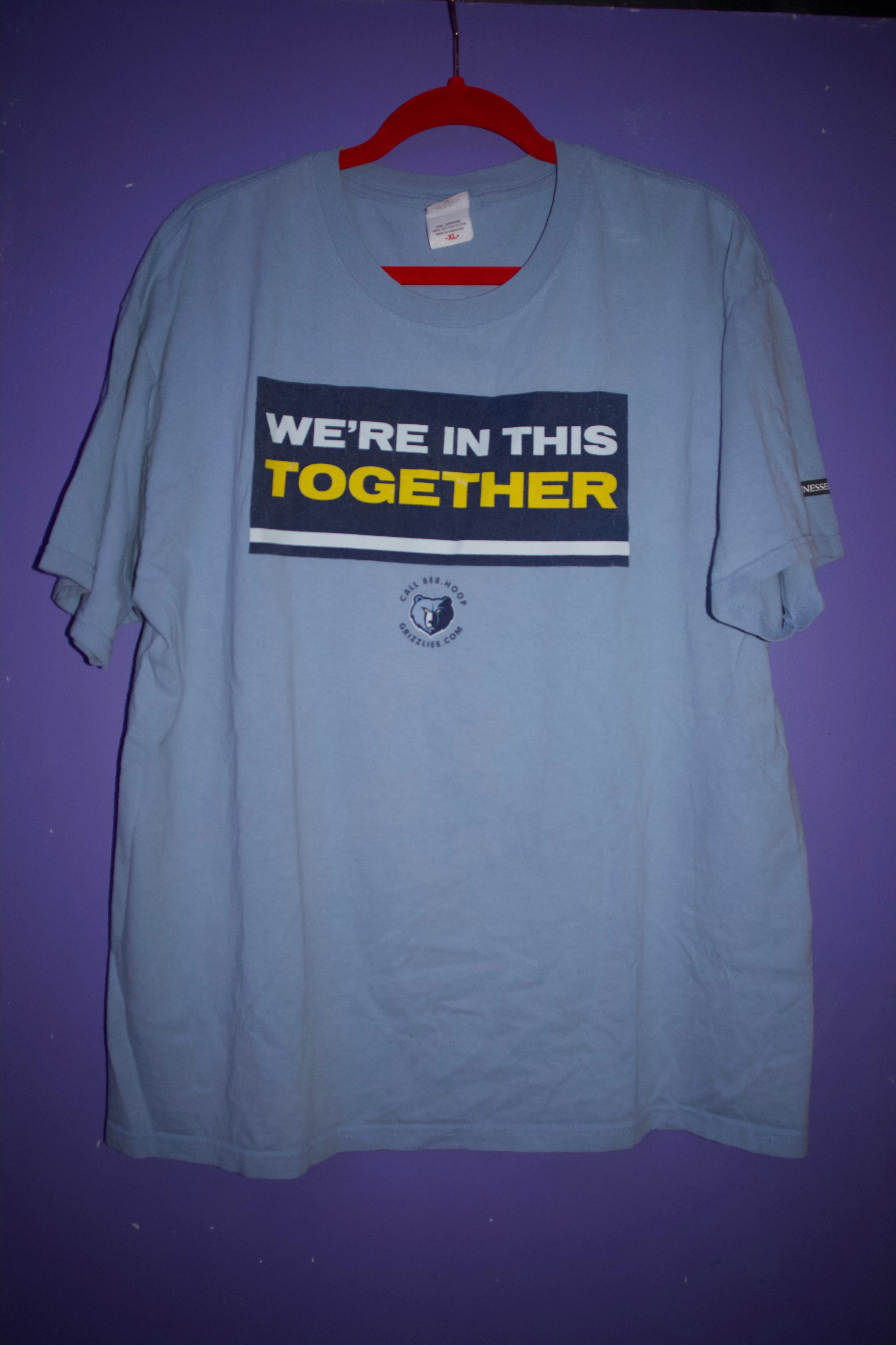 Product image for Memphis Grizzlies Size XL Anvil Tag