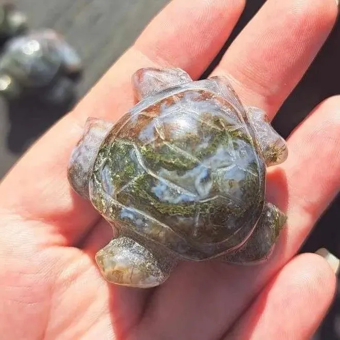 Product image for Moss Agate Turtles