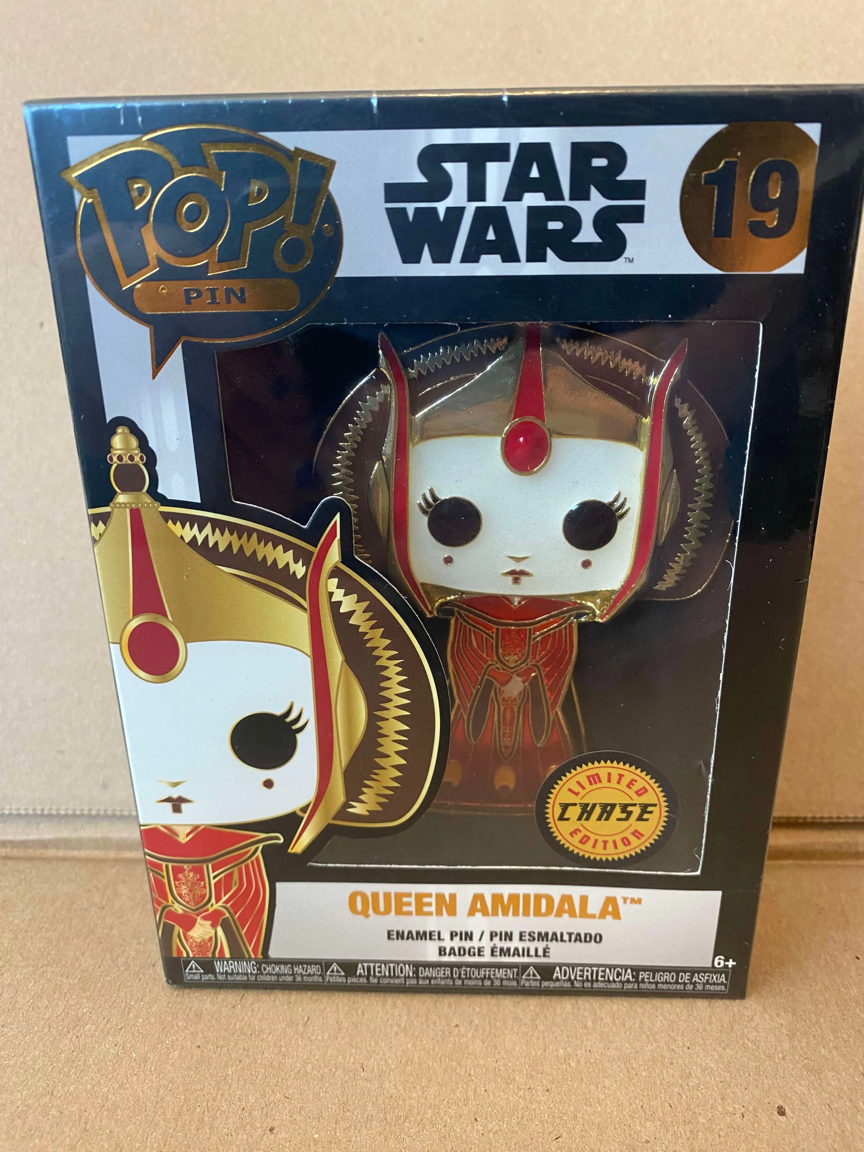 Product image for Funko Queen Amidala Chase Pop Pin Star Wars 19 Disney