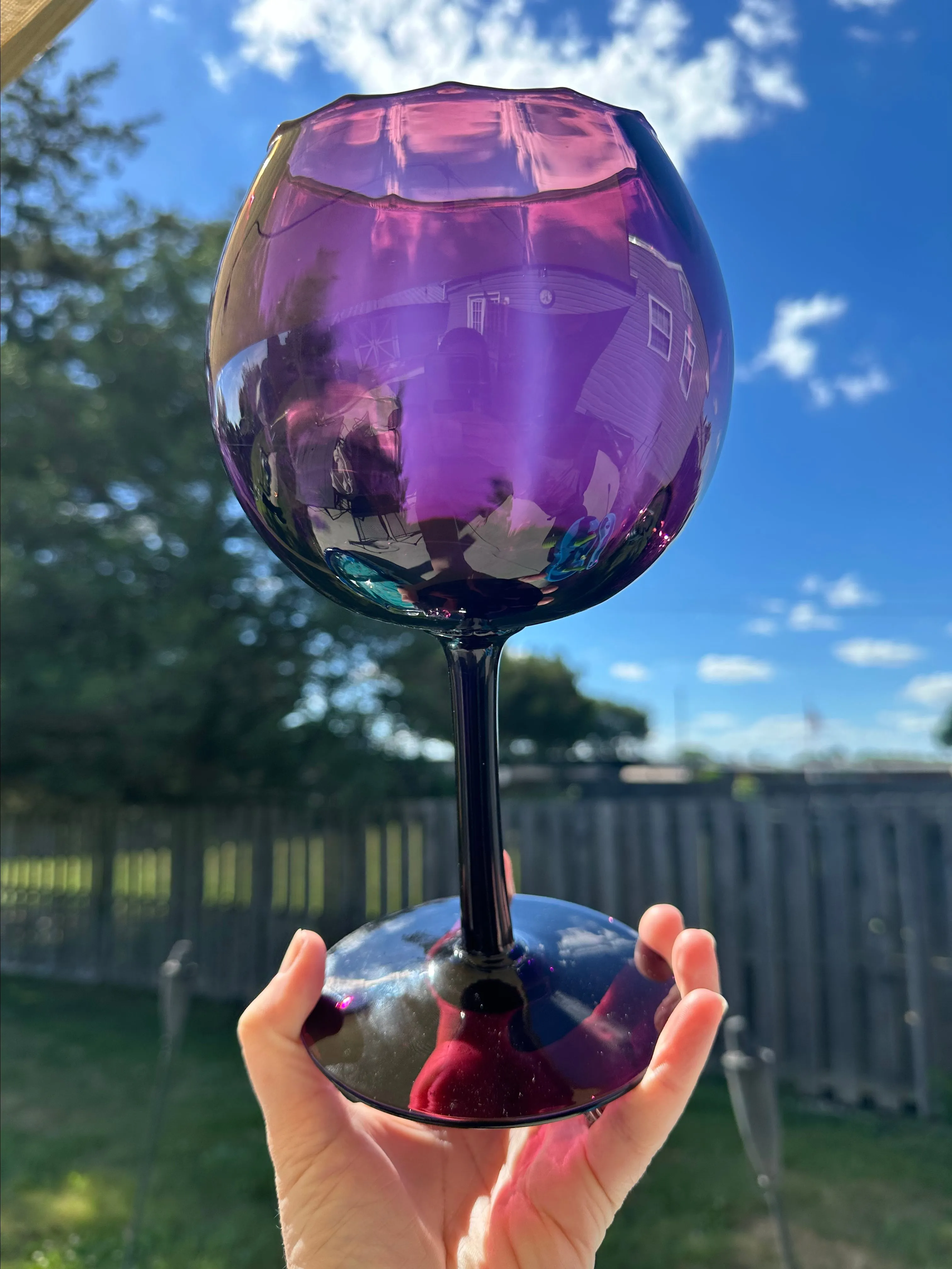 Product image for Empoli Glass Amethyst Optic Snifter 9"