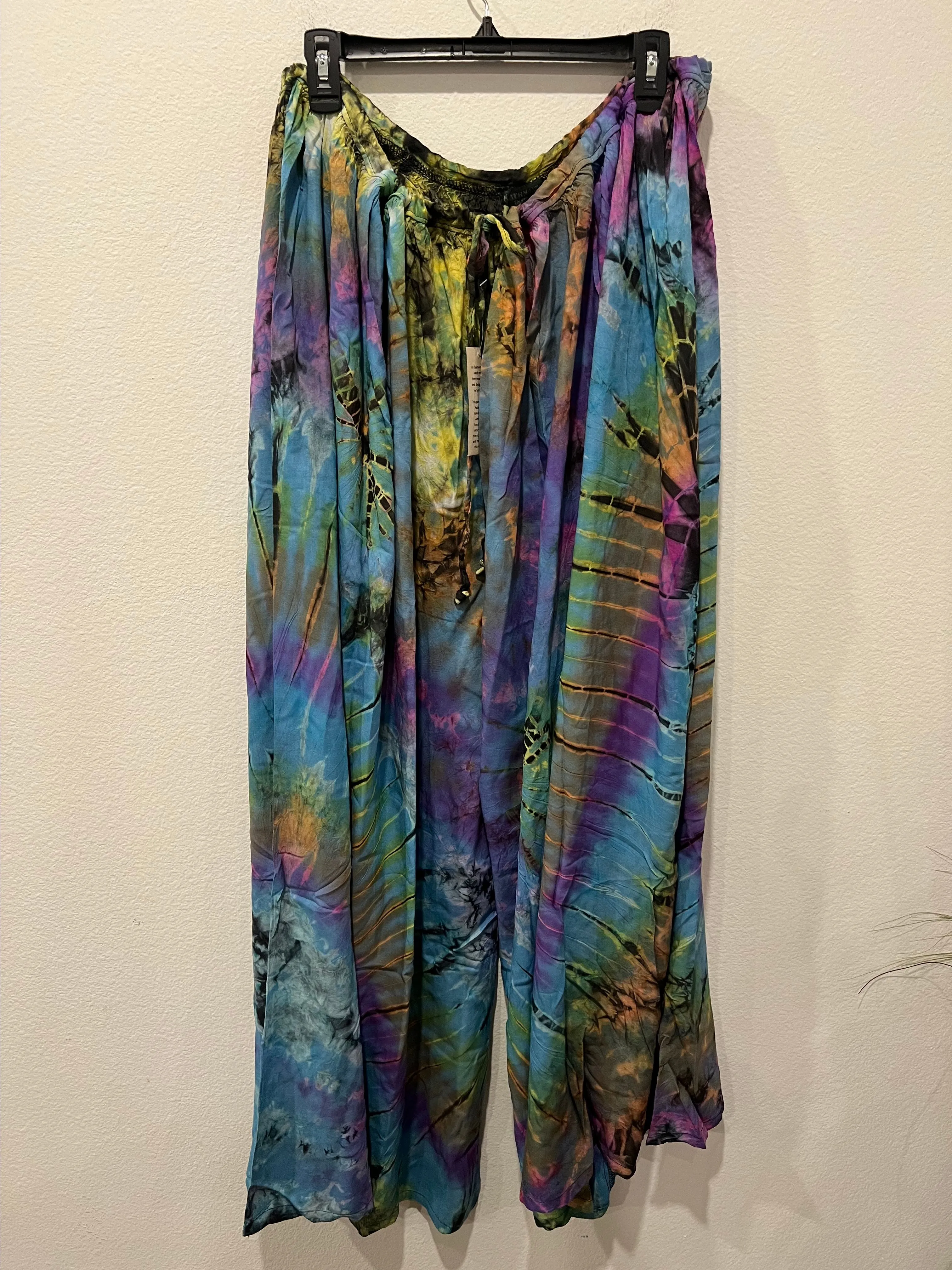 Product image for Colorful Tie-Dye Wide-Leg Pants by Kathmandu One Size Fits S-XL