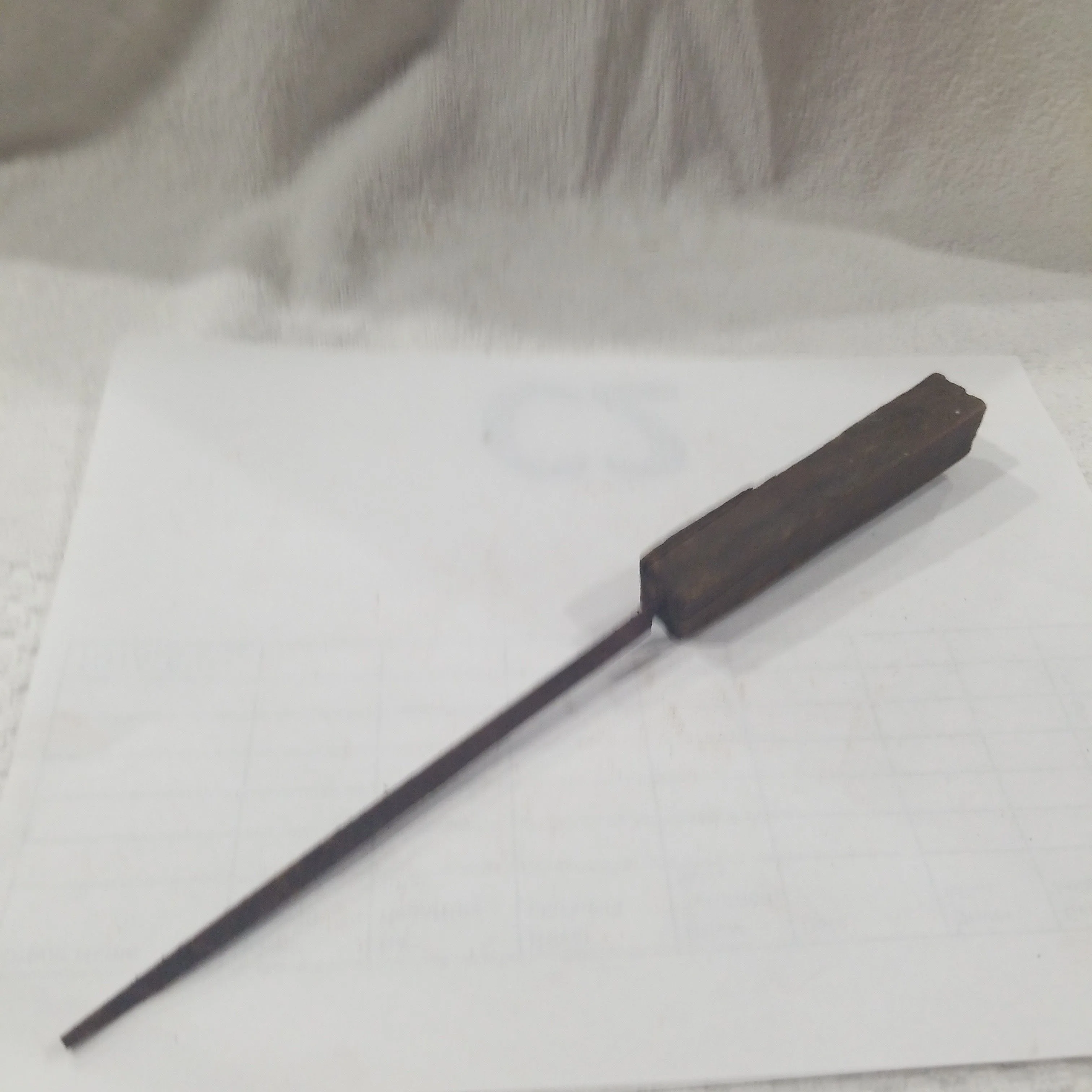 Product image for VTG File with Square Wood Handle 10.5" Long 