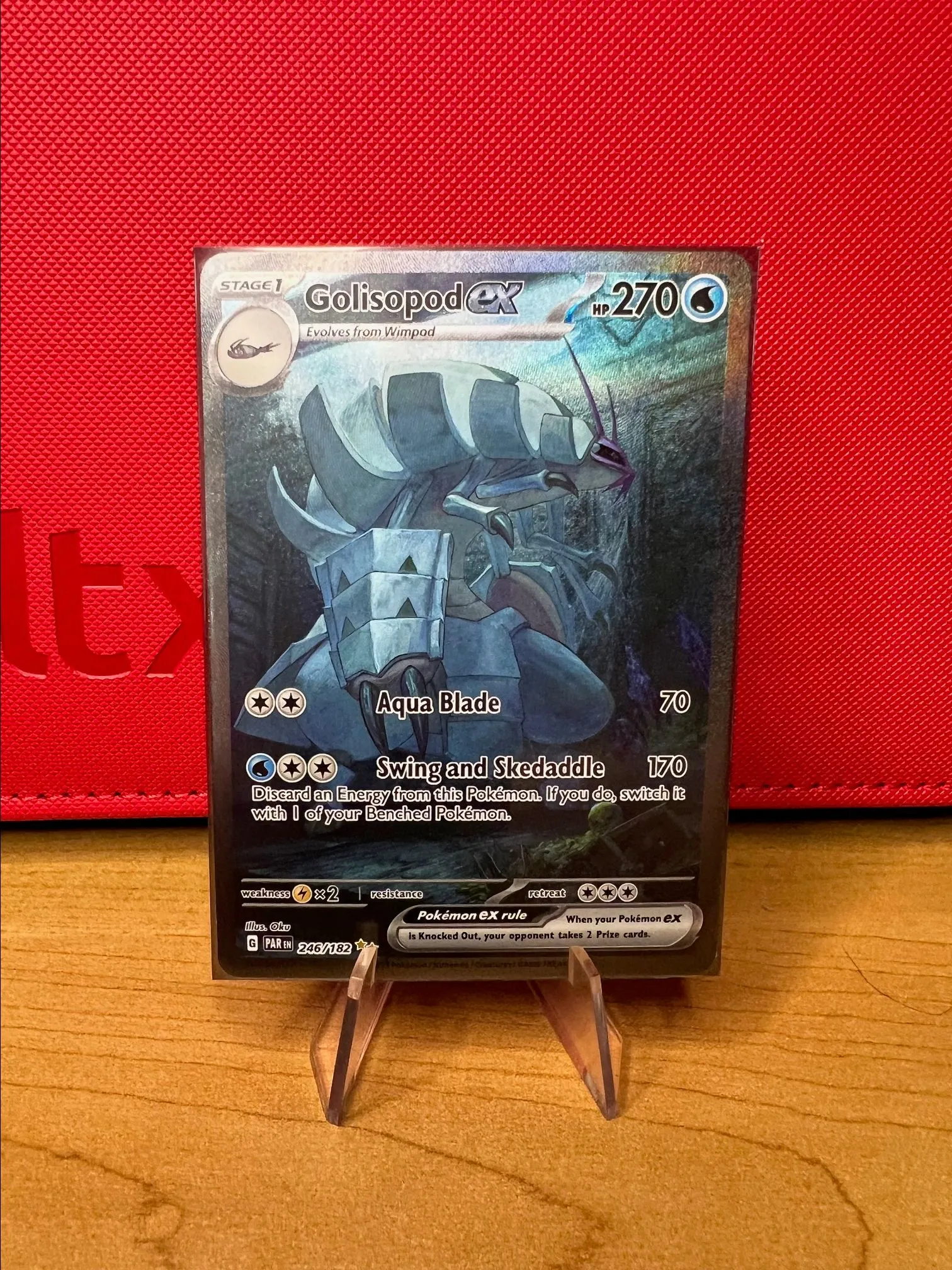 golisopod pokemon card value 049/182 Holo Rare Paradox Rift [G] First Impression (30+) If this Pokemon was on the Bench and became your Active Pokemon this turn Golisopod ex  Paradox Rift