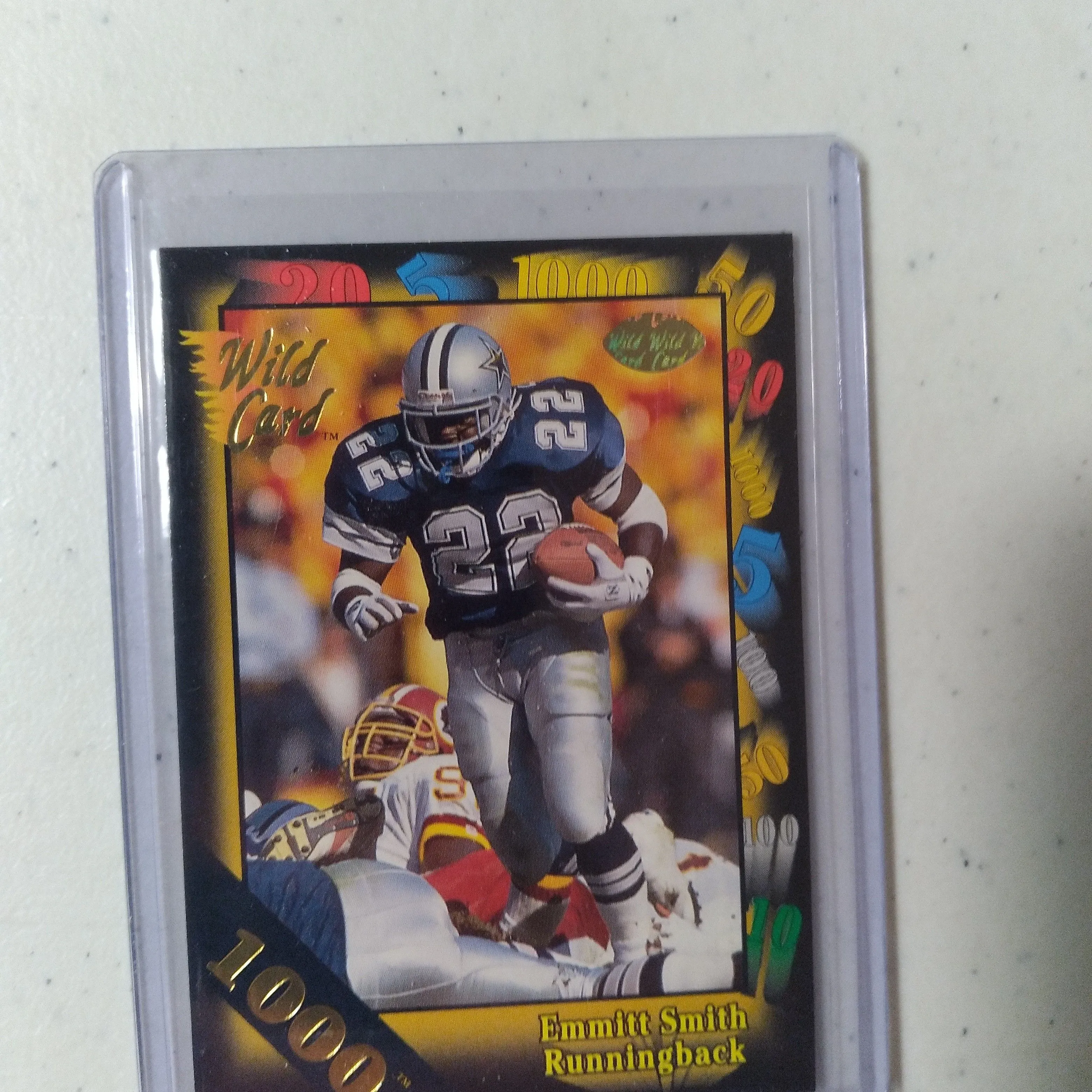 rare emmitt smith football cards EMMITT SMITH 1995 Action Packed #45 Star Gazers Parallel Football Card -  Dallas Cowboys