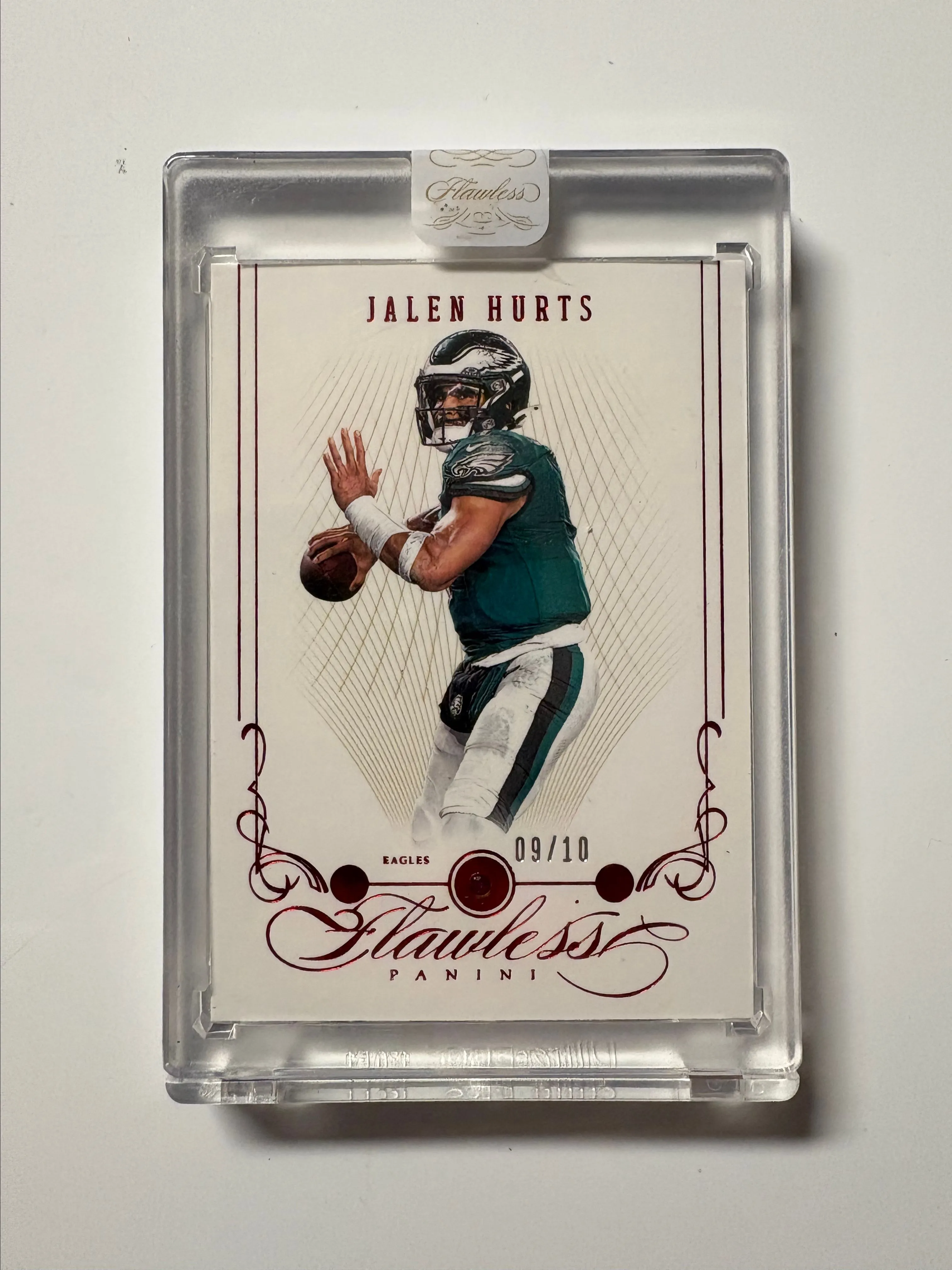 Product image for 2023 Panini Flawless Ruby #12 Jalen Hurts- Sealed