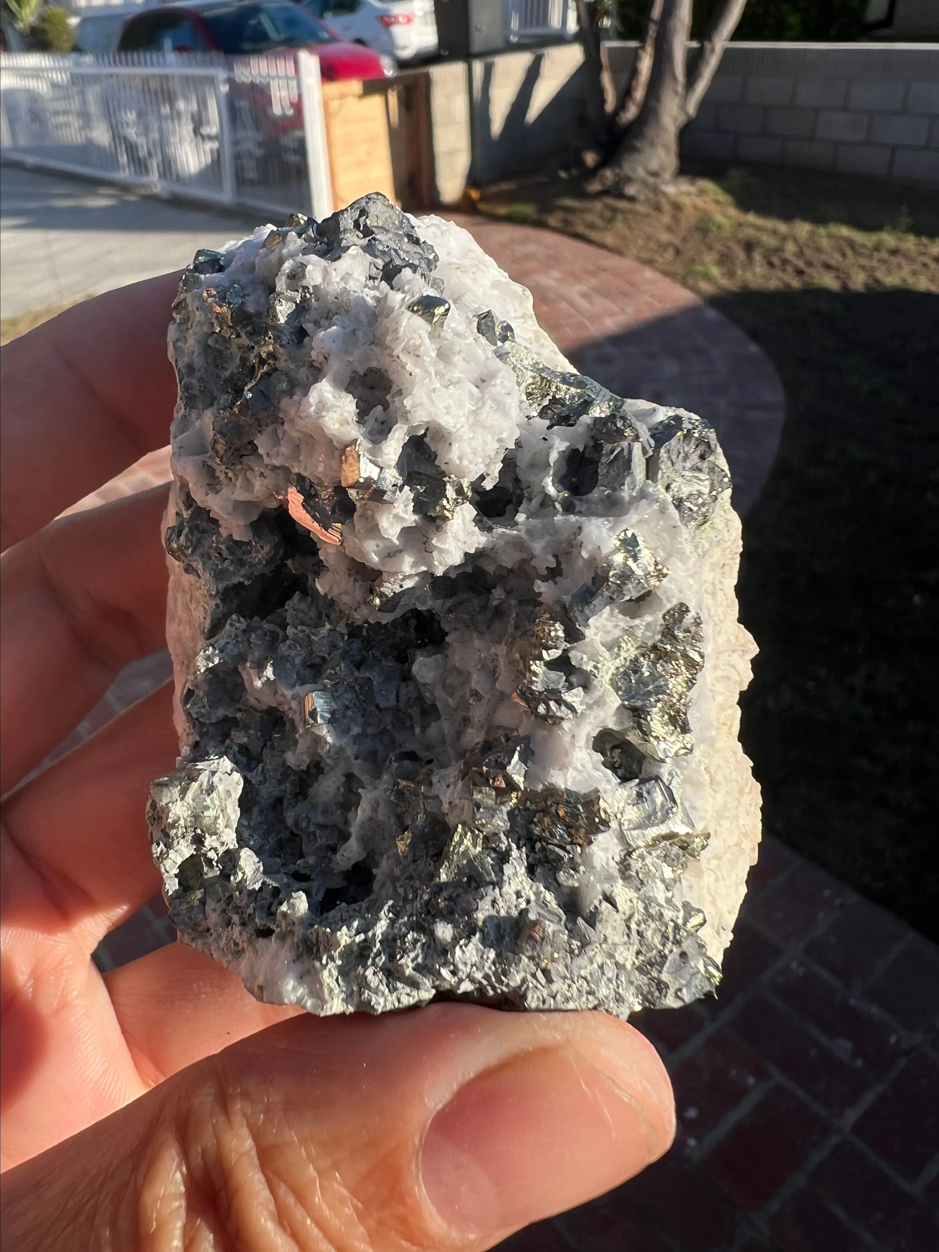 Product image for Calcite / pyrite cluster specimen