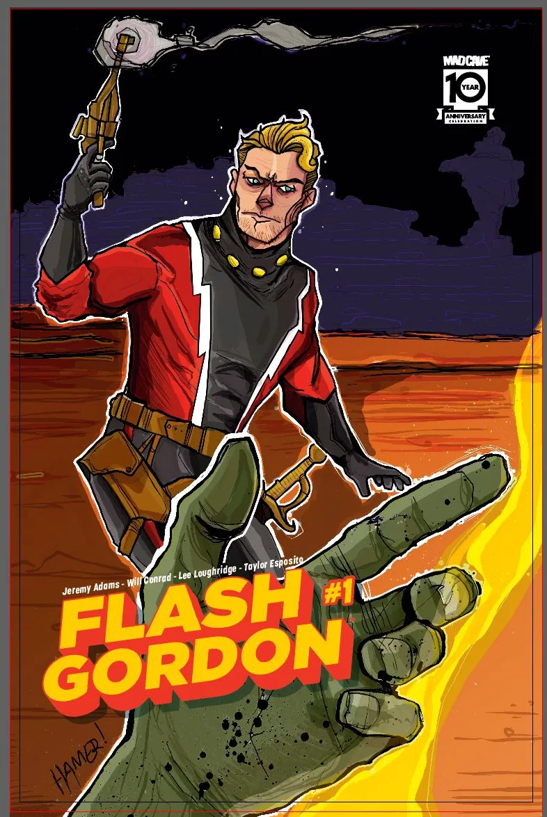 Product image for Madcave comics- Flash Gordon variant cover by artist Urbnpop