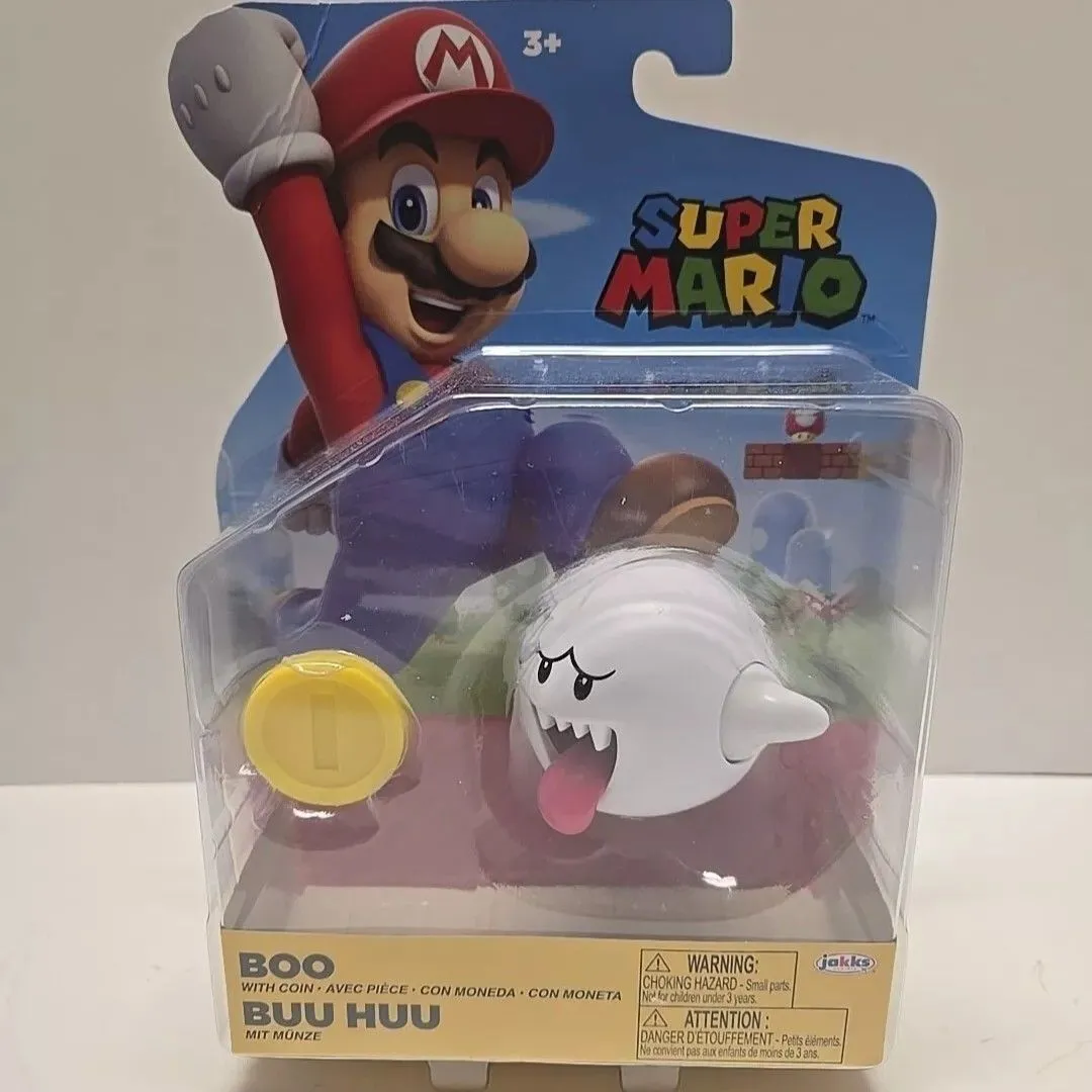 Product image for Jakks Pacific Nintendo Super Mario - Boo + Coin 4" Action Figure
Bring home the fun of Super Mario B