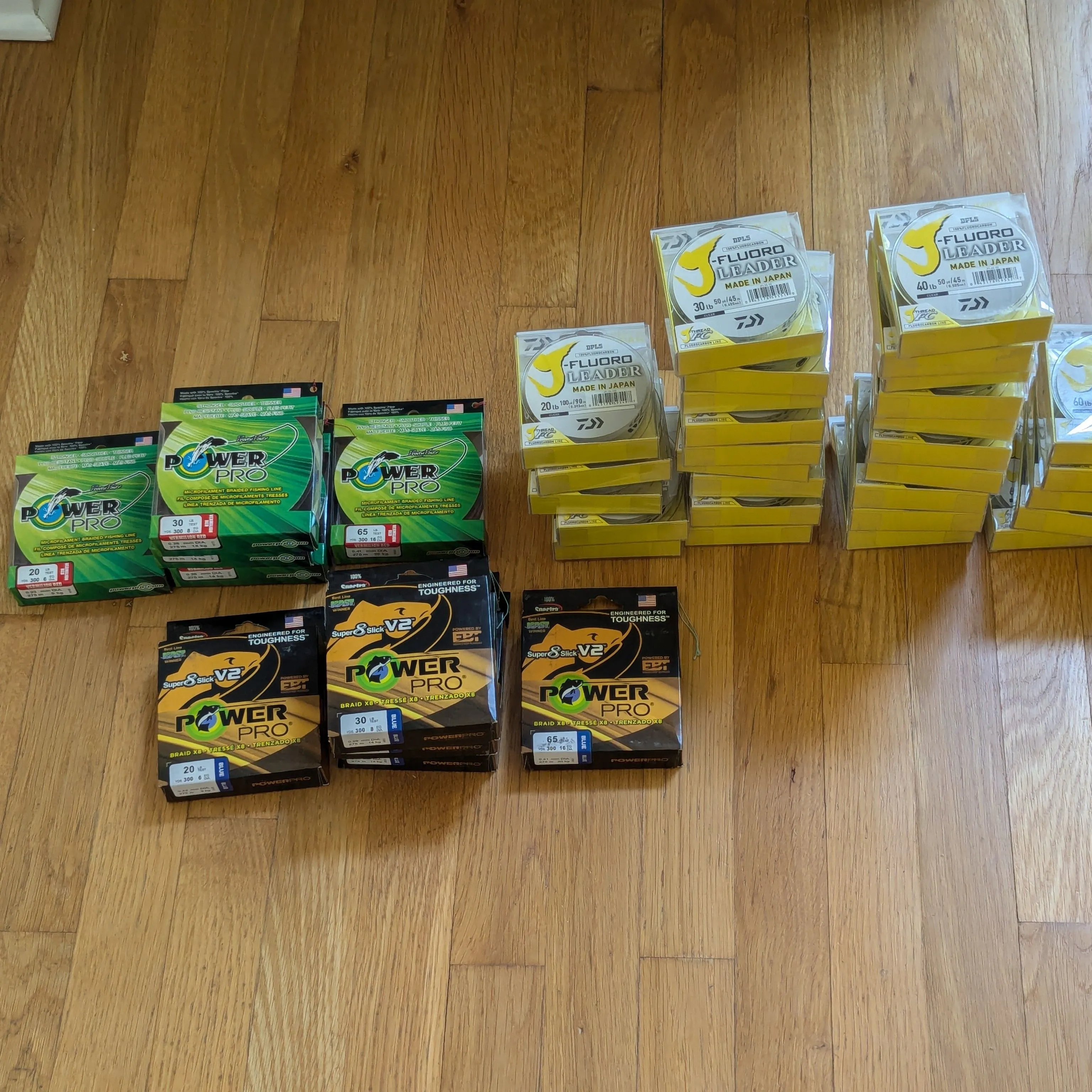 Product image for Powerpro and Daiwa Fishing Braid and Fluorocarbon leader 20lb 30lb 40lb 50lb 65lb 80lb