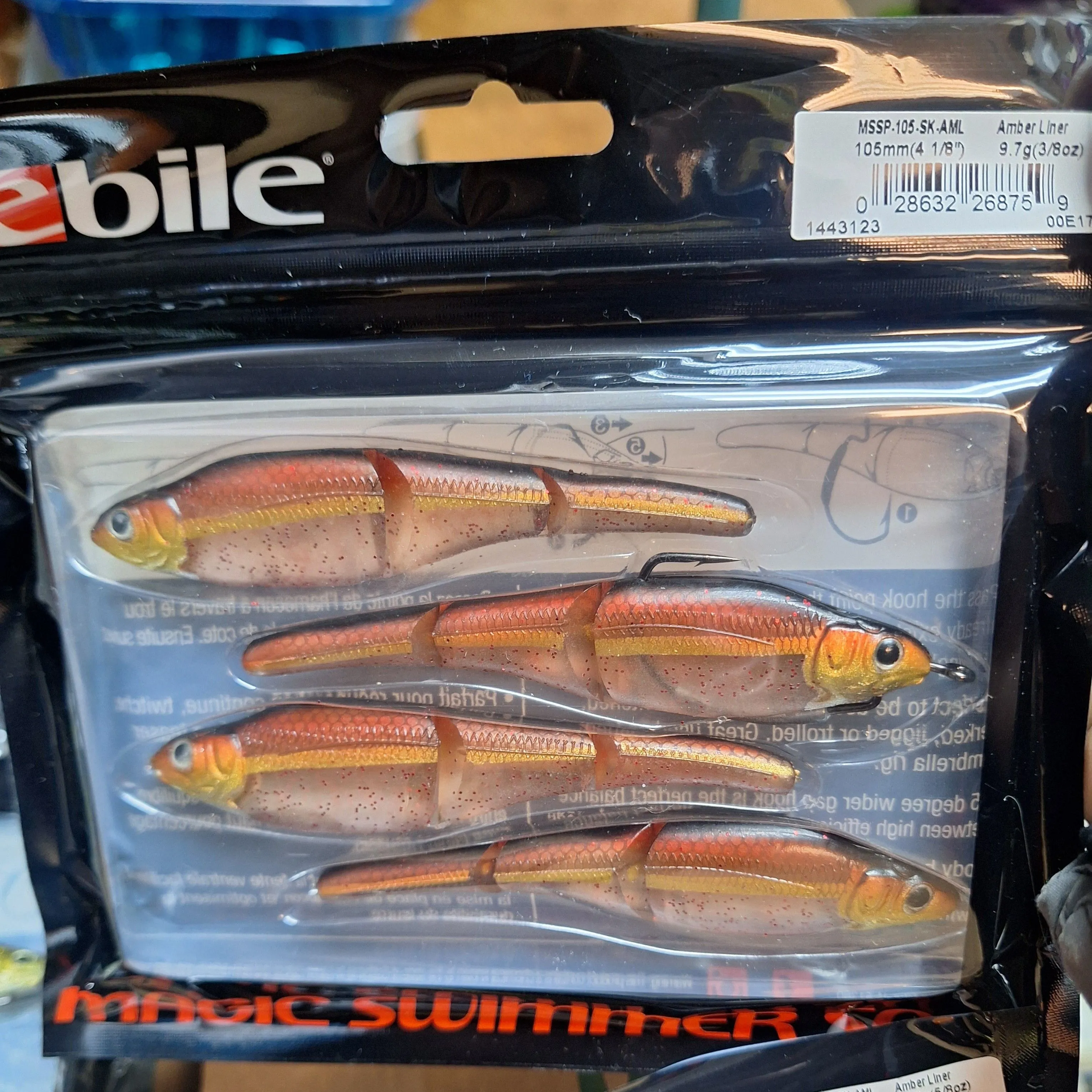 Product image for SEBILE MAGIC SWIMMER SOFT 105 AMBER LINER 