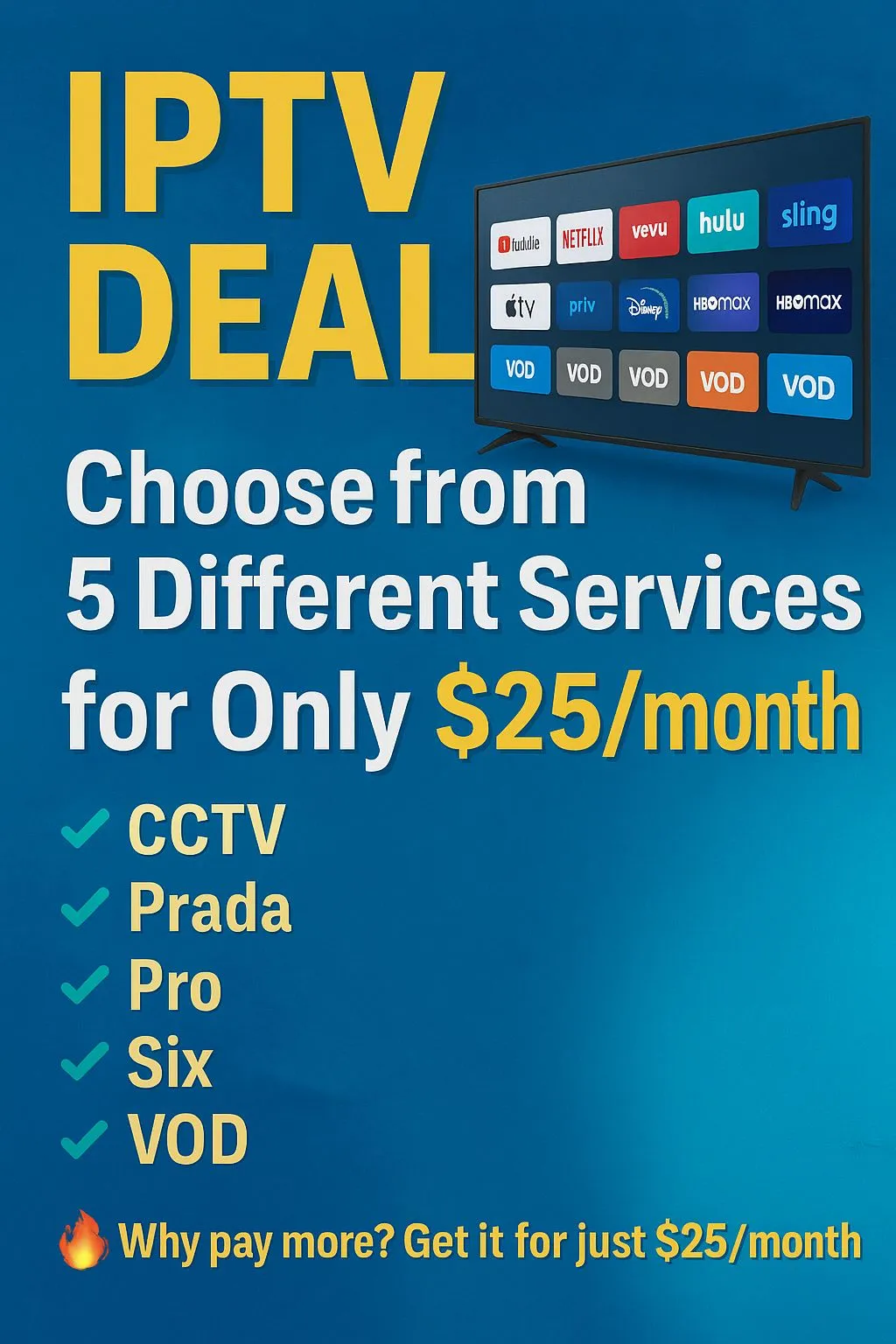 Product image for IPTV streaming service