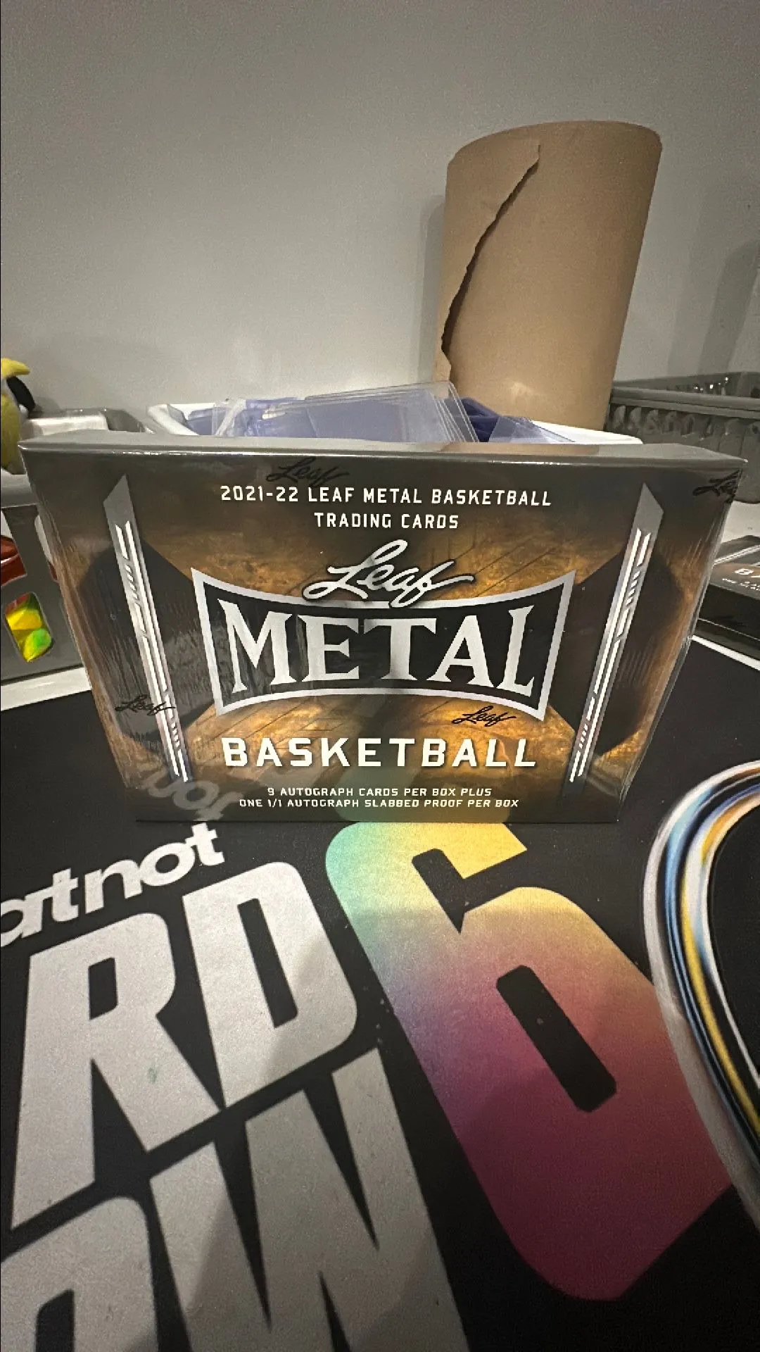 Product image for 2021 Leaf Metal Basketball JUMBO (GOLD) Hobby Box 10 AUTOs Per Box