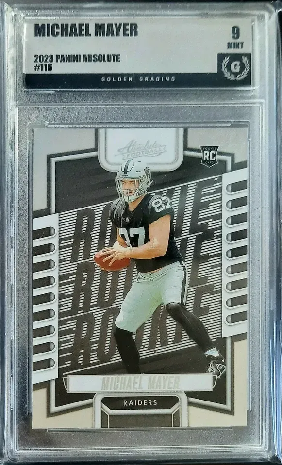 Product image for Michael Mayer 2023 Panini Absolute Rookie RC #116 Golden Grading (GG) 9 Mint 