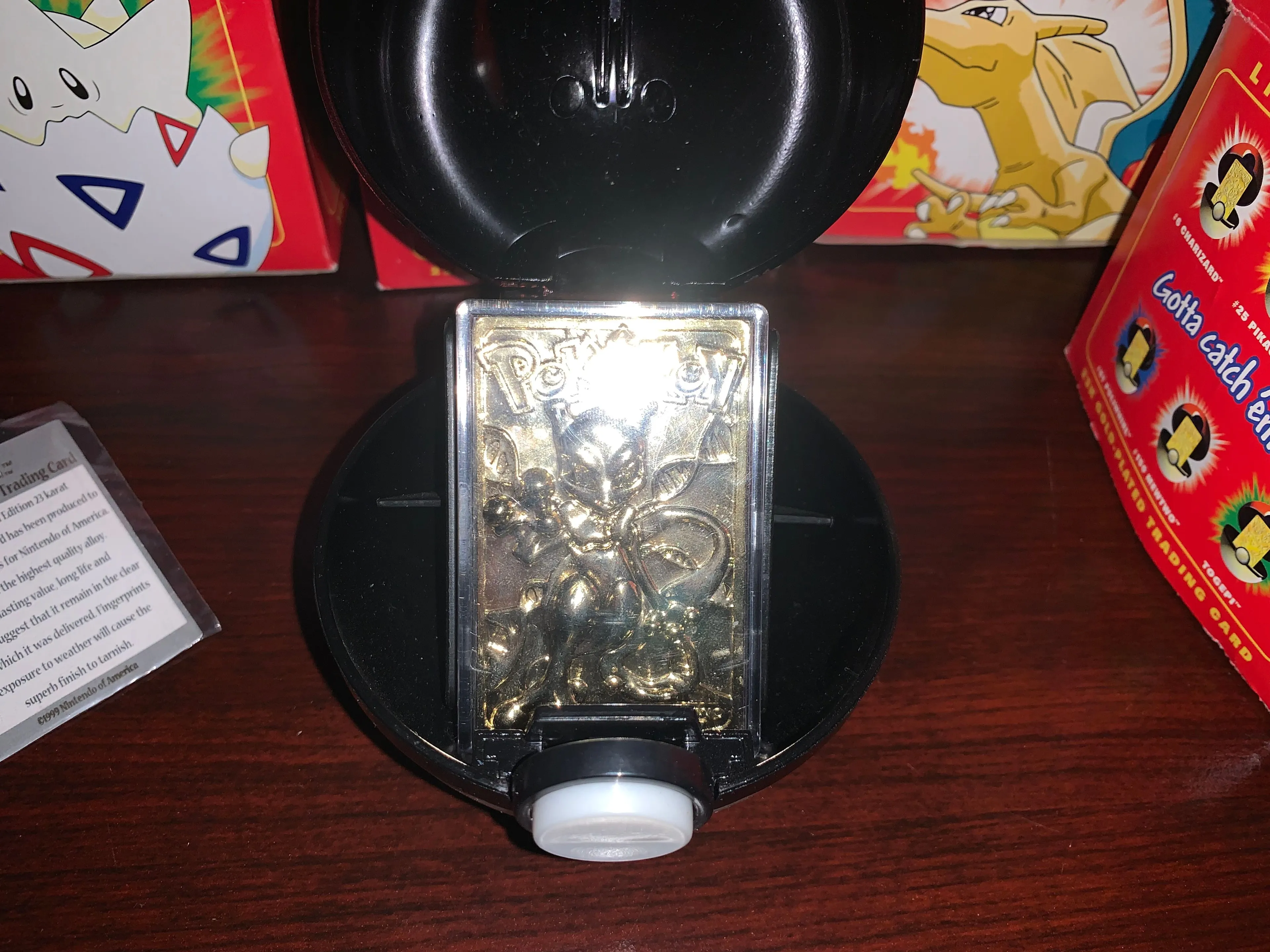 1999 nintendo gold pokemon cards Mewtwo main image 1